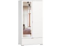 Распашной шкаф Стелла 2.1-90x200 Белый с зеркалом