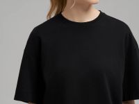 Свободная футболка из хлопкового трикотажа интерлок