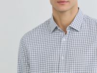 Рубашка в клетку, Белый