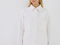 Джинсовая куртка-рубашка, Белый