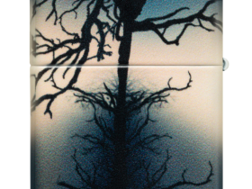 Зажигалка ZIPPO Horror House с покрытием 540 Matte, латунь/сталь, белая, 38x13x57 мм