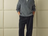 Джемпер с ангорой и шерстью, Серый