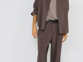 Брюки из вискозы, Коричневый