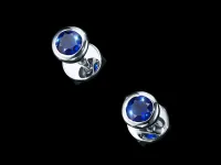 Пусеты из серебра с сапфирами э0677пс02210888