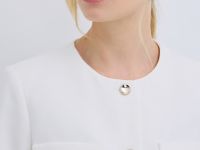 Однобортный укороченный жакет, Белый