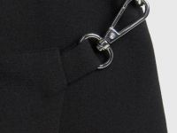 Прямая юбка миди на запах, Черный