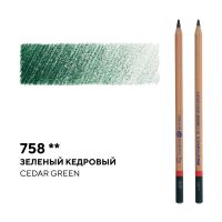Карандаш профессиональный цветной "Мастер-класс" №758, зеленый кедровый