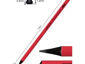 Карандаш чернографитный Acmeliae HB, трехгранный, черное дерево, корпус неоновый