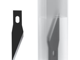 Нож-скальпель канцелярский Berlingo, металлический корпус черного цвета, 5 лезвий в комплекте, европ