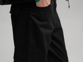 Свободные брюки-карго из твила