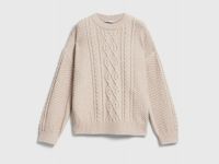 Джемпер с косами, Бежевый