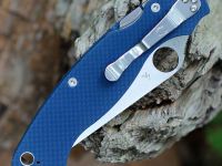 Складной нож Spyderco Military 2, сталь CPM SPY27, рукоять G10, синий