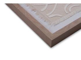 Картина Абстракция Лен Бежевый 40x50