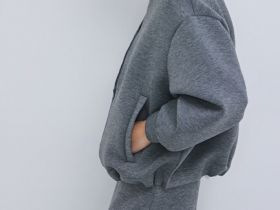 Бомбер из неопрена, Серый