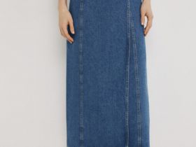 Джинсовая макси-юбка, Синий