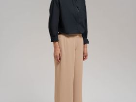 Брюки-палаццо с эластичным поясом