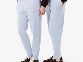Хлопковые спортивные брюки Lacoste унисекс