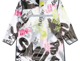 Плащ из полимерного материала для девочек (дождевик)