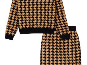 Комплект трикотажный для девочек: кардиган, юбка