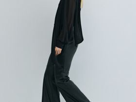 Брюки из искусственной кожи, Черный