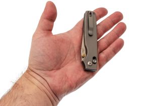 Складной нож Kizer Original 2, сталь S45VN, рукоять титан, серый