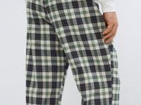 Брюки пижамные в клетку, Зеленый