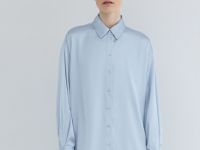 Блузка из сатина, Голубой