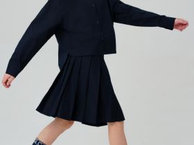 Комплект текстильный для девочек: рубашка, юбка