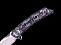 Складной нож Dr.Tech W3610MG, сталь 14C28N, рукоять микарта, Pattern Gray