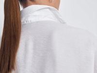 Блузка свободного кроя с отложным воротником