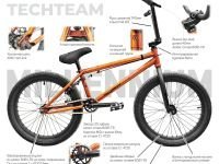 Экстремальный велосипед Techteam TechTeam Millennium 20, год 2024, цвет Оранжевый, ростовка 20.8