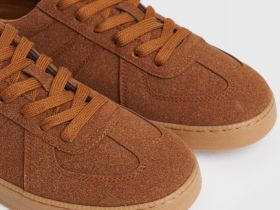 Кеды из искусственной замши, Оранжевый