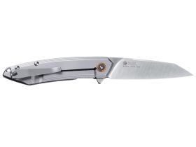Нож складной Ruike P831S-SA, сталь 14C28N, рукоять сталь, серый