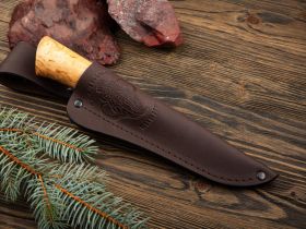 Нож Ханты-Манси, сталь Х12МФ, рукоять карельская береза