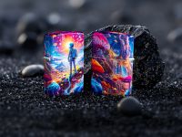 Зажигалка ZIPPO Mushroom Forest Design с покрытием 540 Matte, латунь/сталь, разноцветная, матовая, 38x13x57 мм