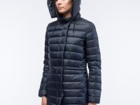 Женская длинная стёганная куртка Lacoste