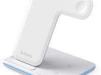 Беспроводное зарядное устройство Deppa Charging Stand Neo 3 в 1 (D-24017) для Apple Watch / iPhone / AirPods 20W (белый)