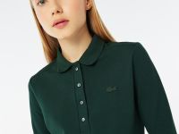 Женская приталенная рубашка-поло Lacoste Slim Fit из эластичного хлопка