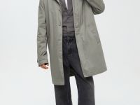 Плащ из хлопка прямого кроя