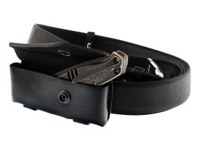 Чехол горизонтальный для складного ножа на пояс, 120 мм, 1 кнопка