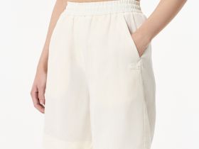 Женские шорты Lacoste из смеси льна