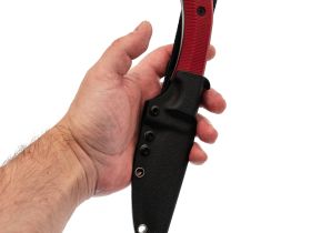 Нож Леший, сталь AUS10co, рукоять микарта, вишневый