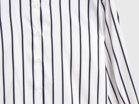 Блузка из сатина, Синий