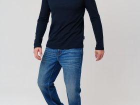 Джемпер трикотажный с воротником поло для мужчин