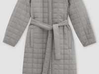 Пальто утепленное с поясом