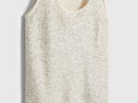 Вязаная майка с пайетками, Серебряный