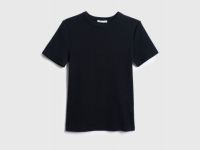 Футболка в рубчик, Черный