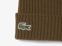 Шапка-бини Lacoste унисекс в рубчик