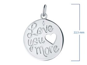 Классическая подвеска из серебра с бриллиантом э0601пд04195100