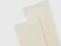 Гольфы в рубчик с шерстью, Белый